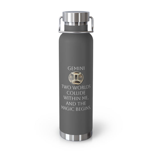 ✨🔮 Enchanted Gemini Copper Insulated Bottle – 22oz of Temperature Magic! 🔮✨