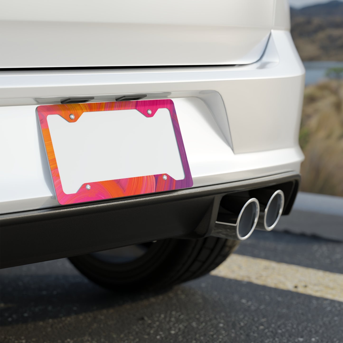 ✨🚗 The Enchanted Drive: Glossed Glory License Plate Frame – Luxury Custom Metal Accent 💎🌙