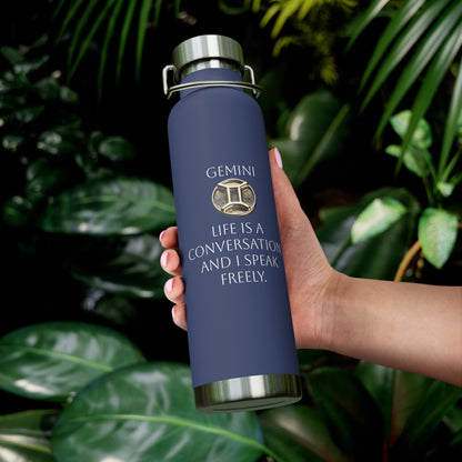 ✨🔮 Enchanted Gemini Copper Insulated Bottle – 22oz of Temperature Magic! 🔮✨