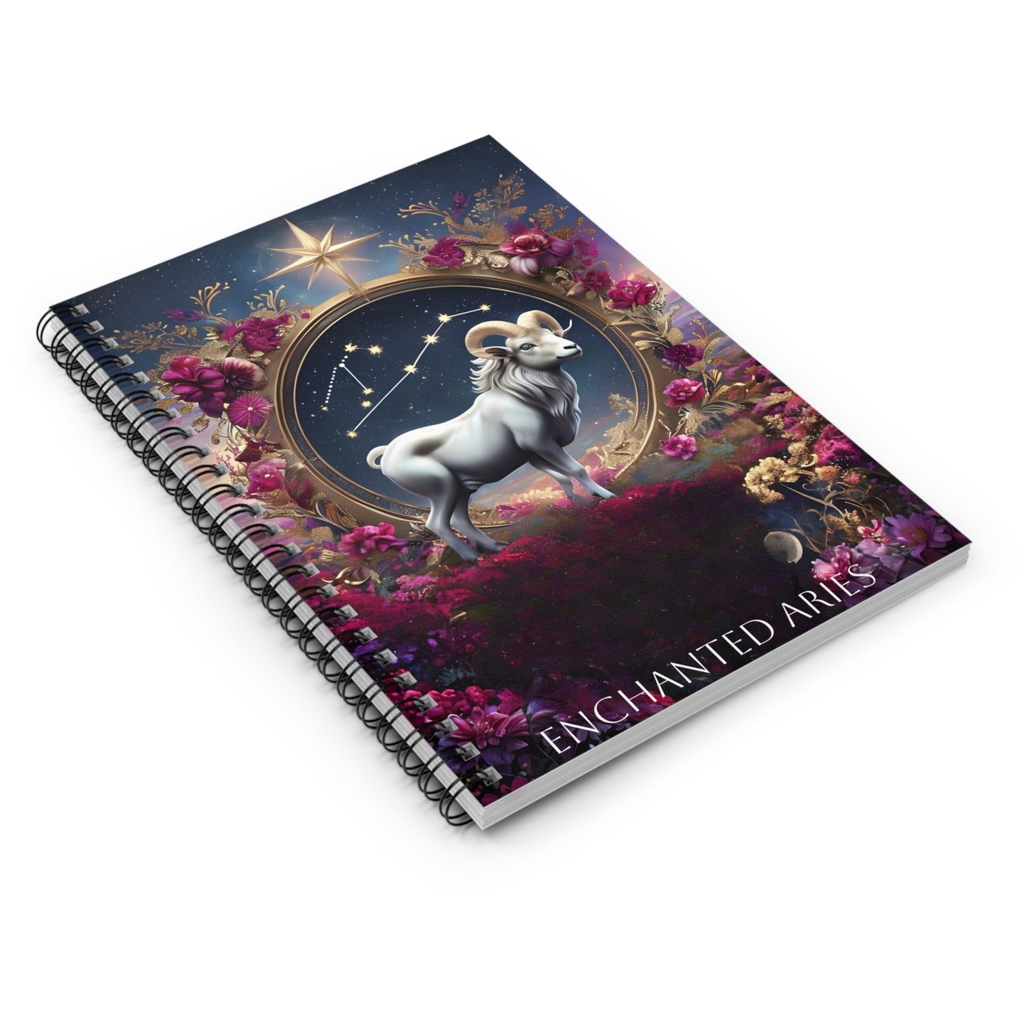 🔥🌟 Enchanted Aries Zodiac Journal – A Spirited Notebook for Bold Dreamers & Trailblazers ♈📖