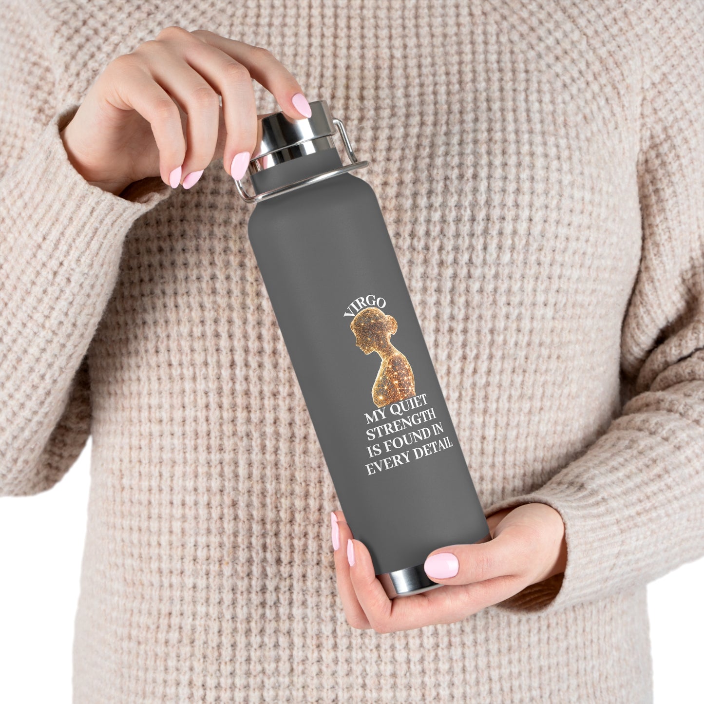 ✨🔮 Enchanted Virgo Copper Insulated Bottle – 22oz of Temperature Magic! 🔮✨