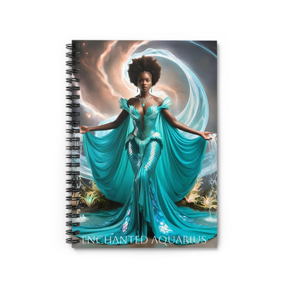 ⚡🌌 Enchanted Aquarius Zodiac Journal – A Visionary Spiral Notebook for Cosmic Dreamers & Innovators ♒📖