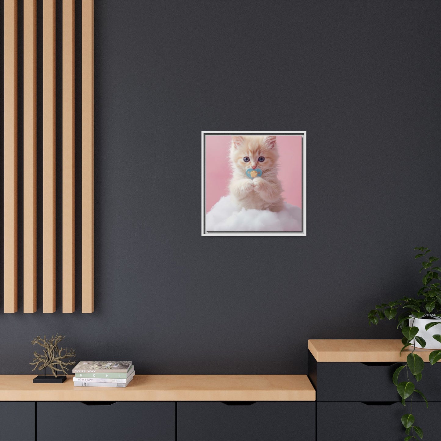 ✨ Sweet Dreams White Frame Nursery Canvas ✨  Soft, Sweet, & Magical Baby Wall Art 👶🤍