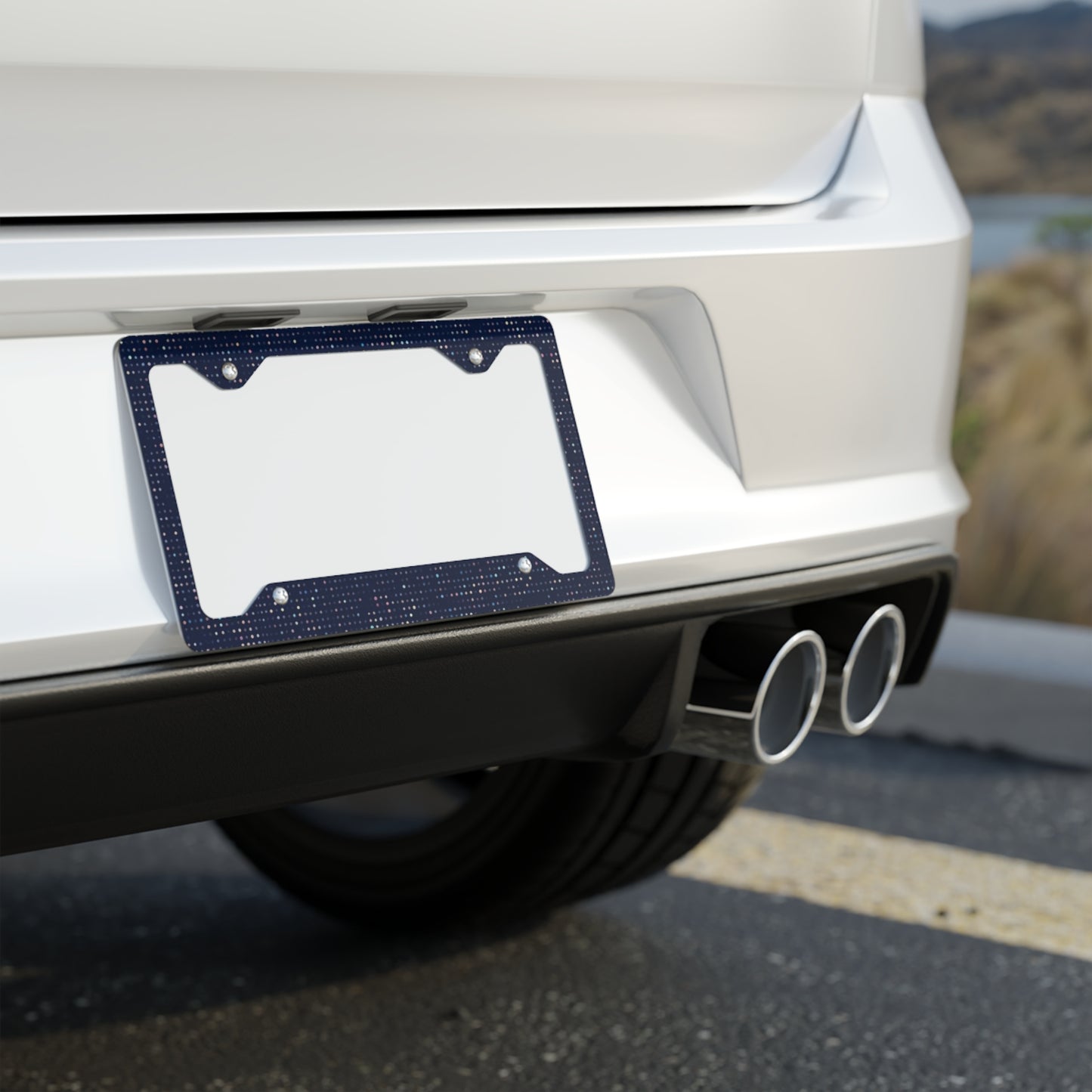 ✨🚗 The Enchanted Drive: Glossed Glory License Plate Frame – Luxury Custom Metal Accent 💎🌙