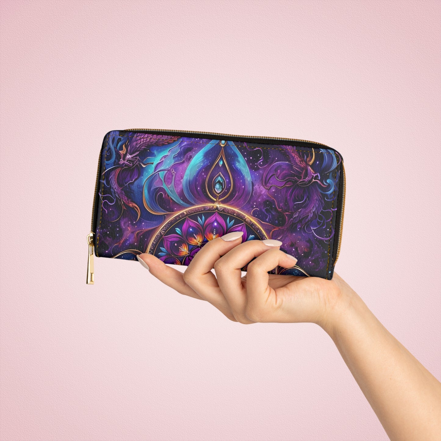 💎✨ Mystical Magic: The Enchanted Zippered Wallet of Elegance & Wonder 🔮💖🌙