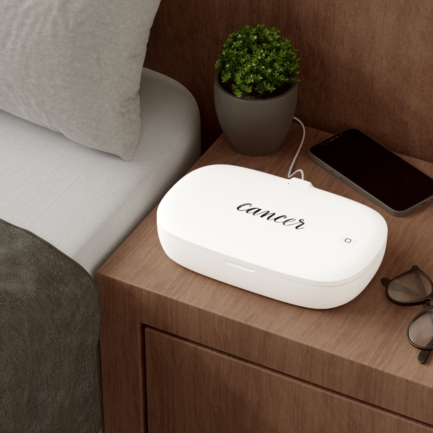 ♋ Aurora UV Phone Sanitizer & Fast Wireless Charging Pad – Cancer Edition 🌊♋