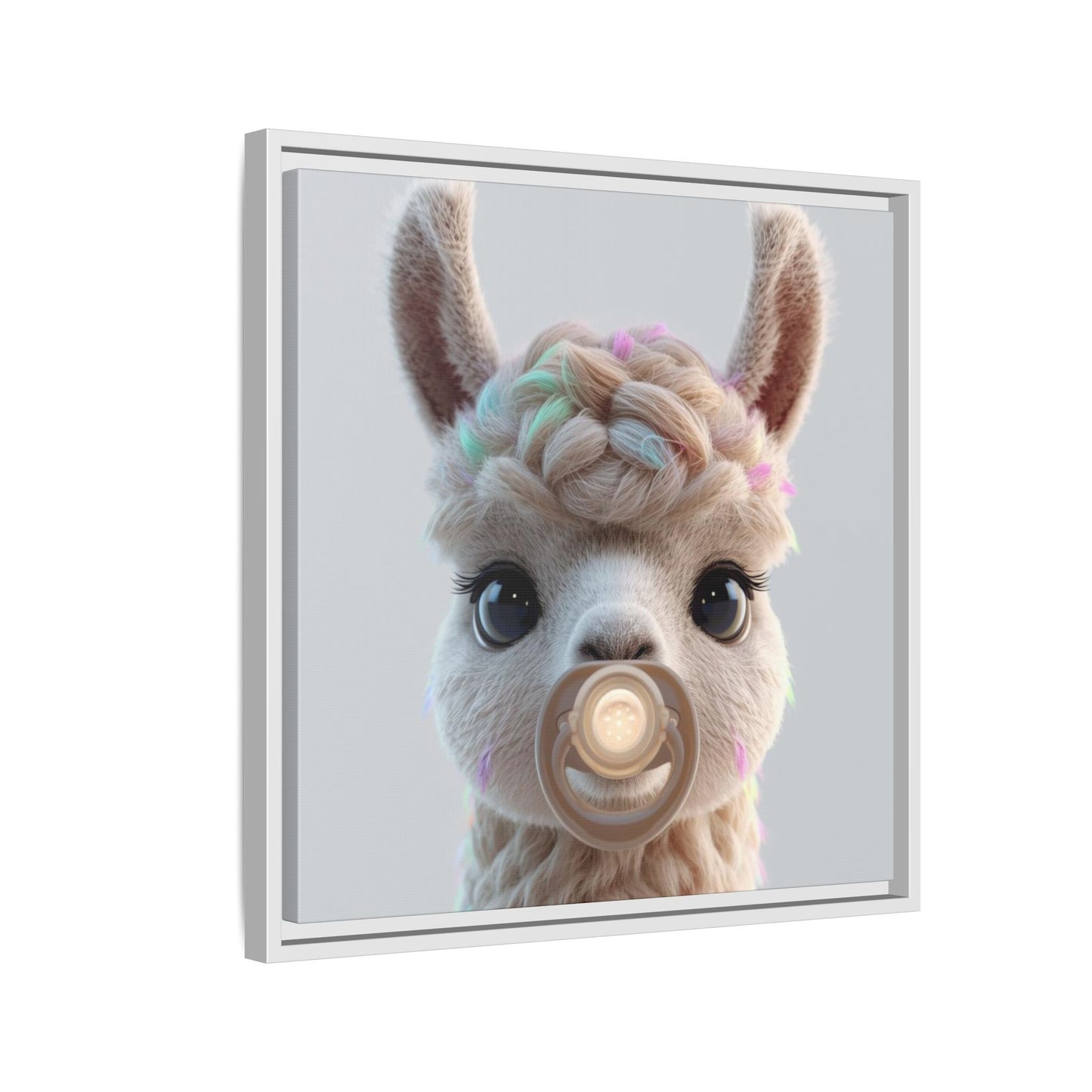 ✨ Sweet Dreams White Frame Nursery Canvas ✨  Soft, Sweet, & Magical Baby Wall Art 👶🤍