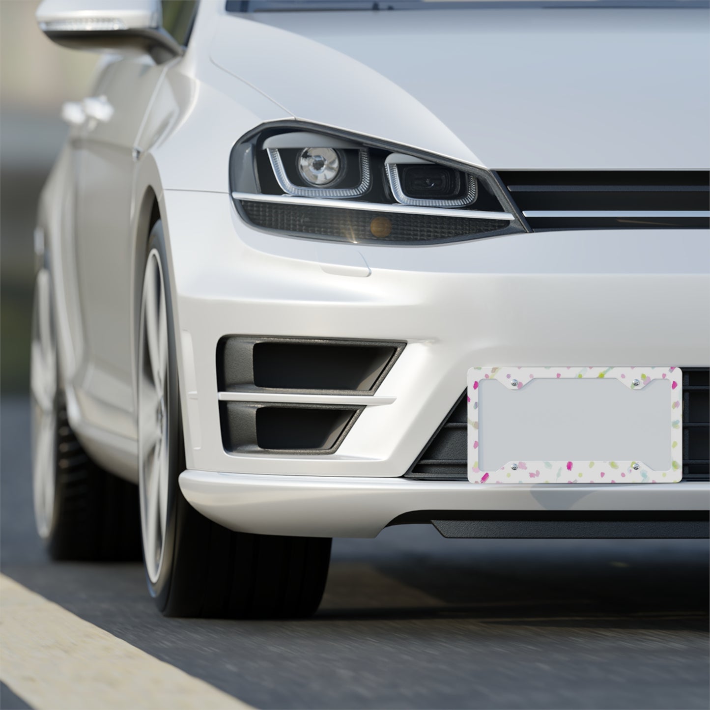 ✨🚗 The Enchanted Drive: Glossed Glory License Plate Frame – Luxury Custom Metal Accent 💎🌙