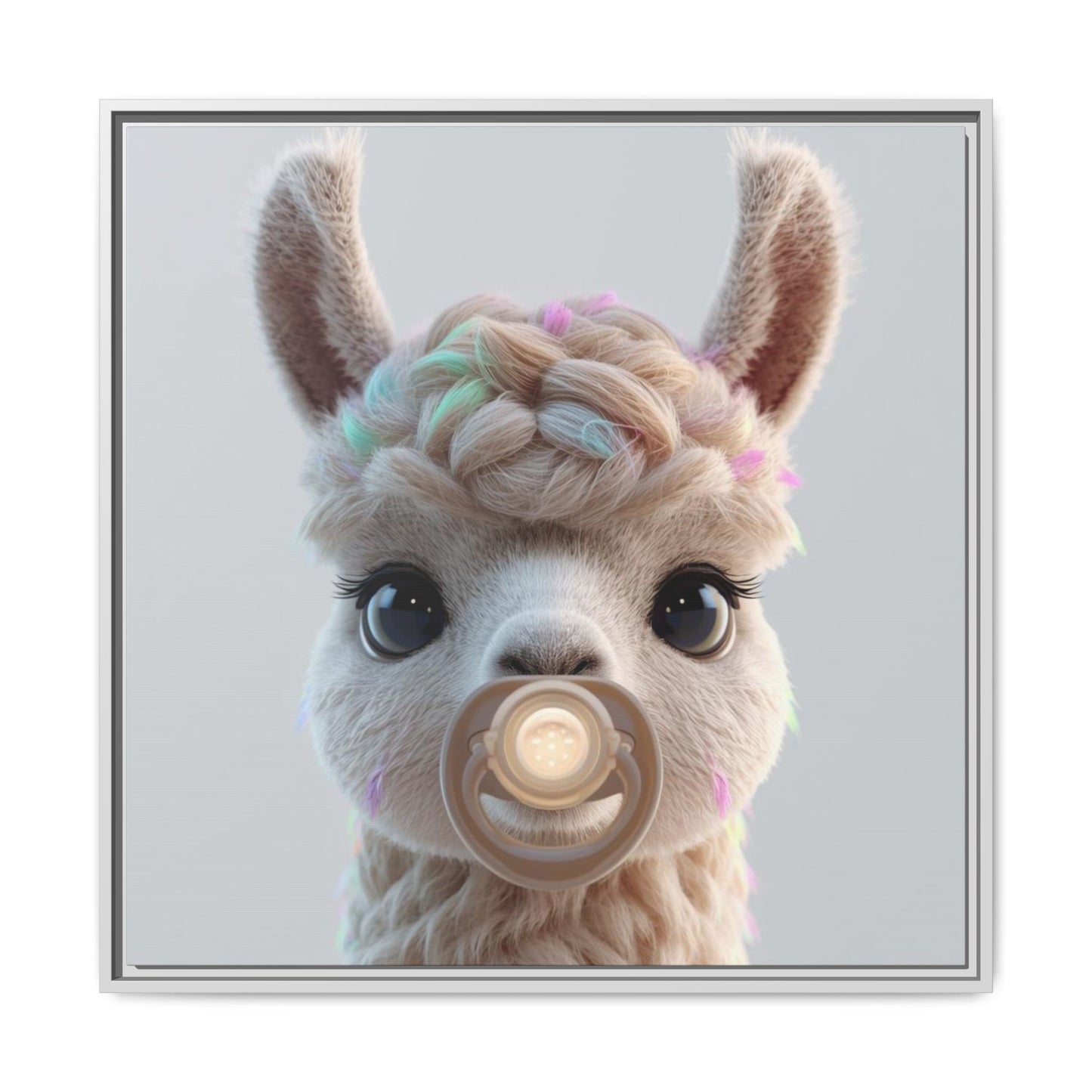 ✨ Sweet Dreams White Frame Nursery Canvas ✨  Soft, Sweet, & Magical Baby Wall Art 👶🤍