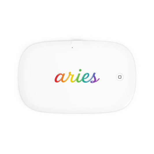 ♈ Aurora UV Phone Sanitizer & Fast Wireless Charging Pad – Aries Edition 🔥♈