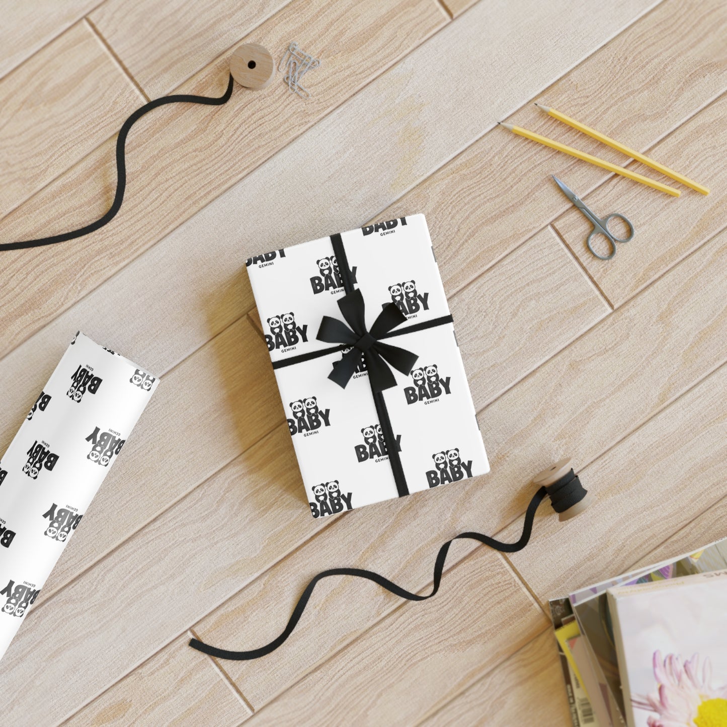 ♊ Baby Gemini Wrapping Paper | The Enchanted Wrap™ Collection ♡