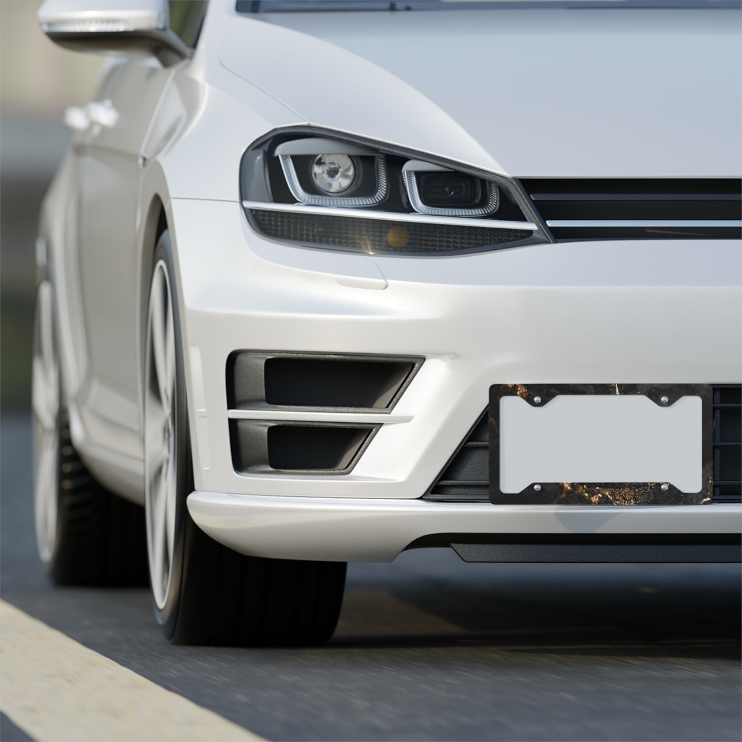 ✨🚗 The Enchanted Drive: Glossed Glory License Plate Frame – Luxury Custom Metal Accent 💎🌙