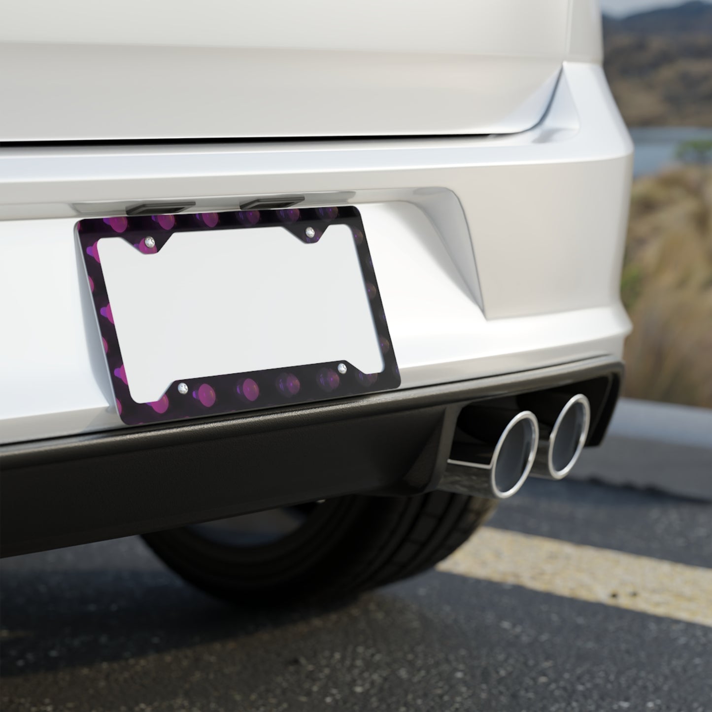 ✨🚗 The Enchanted Drive: Glossed Glory License Plate Frame – Luxury Custom Metal Accent 💎🌙