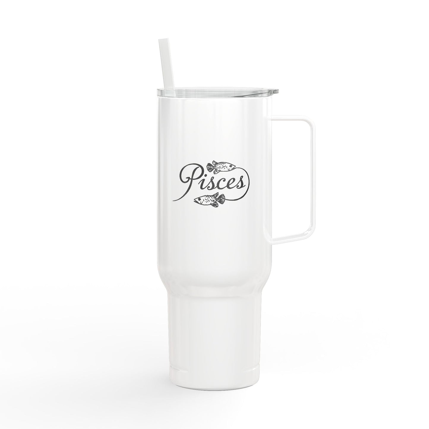 Cosmic Pisces Signatures ✨ 40oz Engraved Zodiac Tumbler