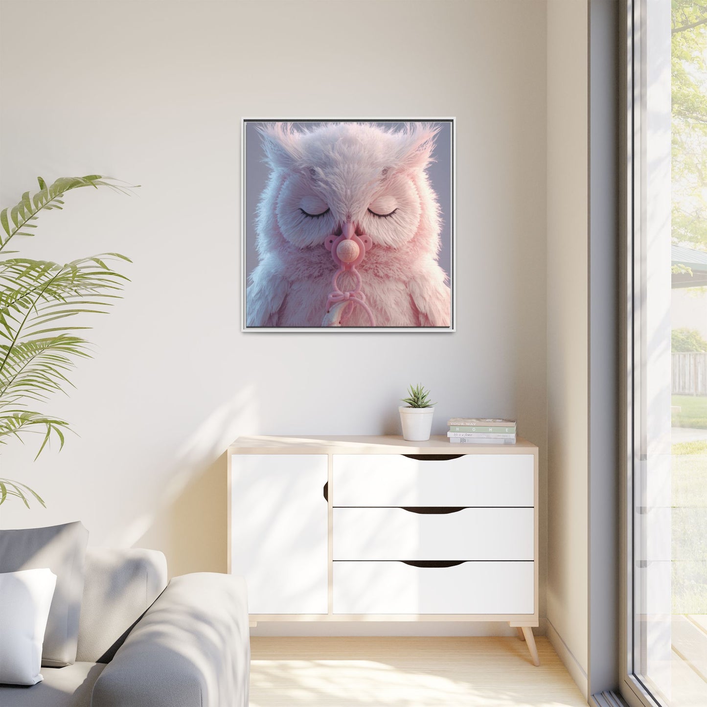 ✨ Sweet Dreams White Frame Nursery Canvas ✨  Soft, Sweet, & Magical Baby Wall Art 👶🤍