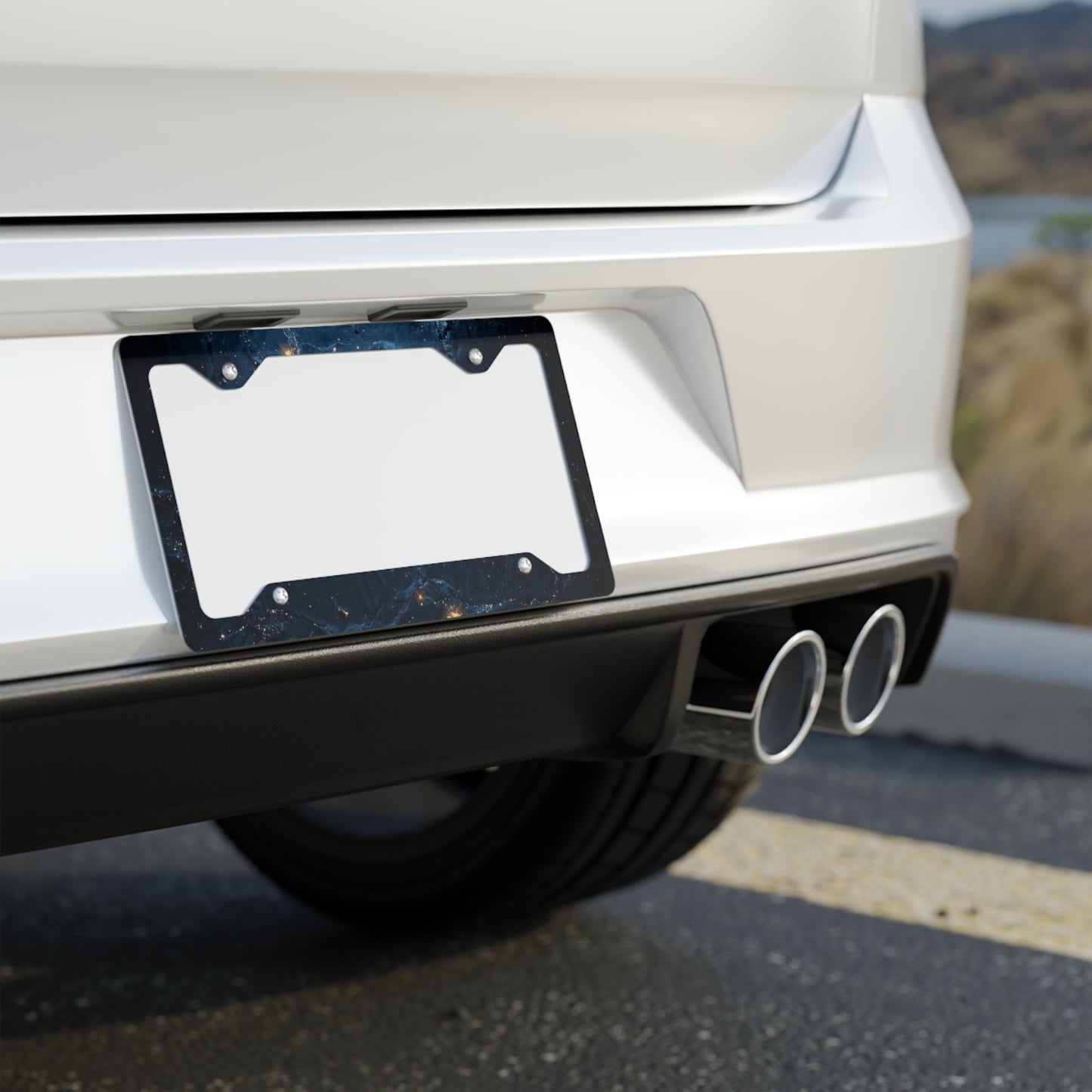 ✨🚗 The Enchanted Drive: Glossed Glory License Plate Frame – Luxury Custom Metal Accent 💎🌙