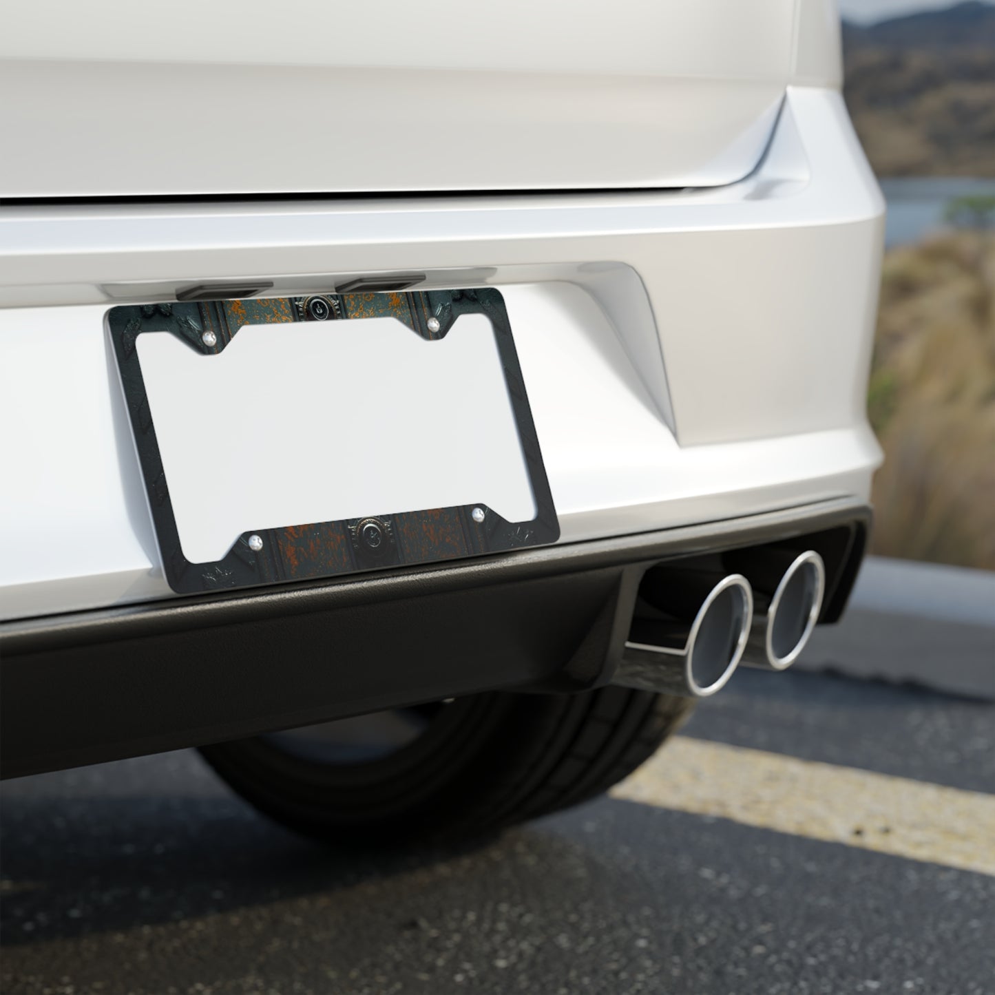 ✨🚗 The Enchanted Drive: Glossed Glory License Plate Frame – Luxury Custom Metal Accent 💎🌙