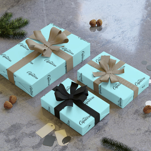 ♑ Enchanted Capricorn Wrapping Paper – A Midnight Luxe Birthday in Every Fold 🐐✨