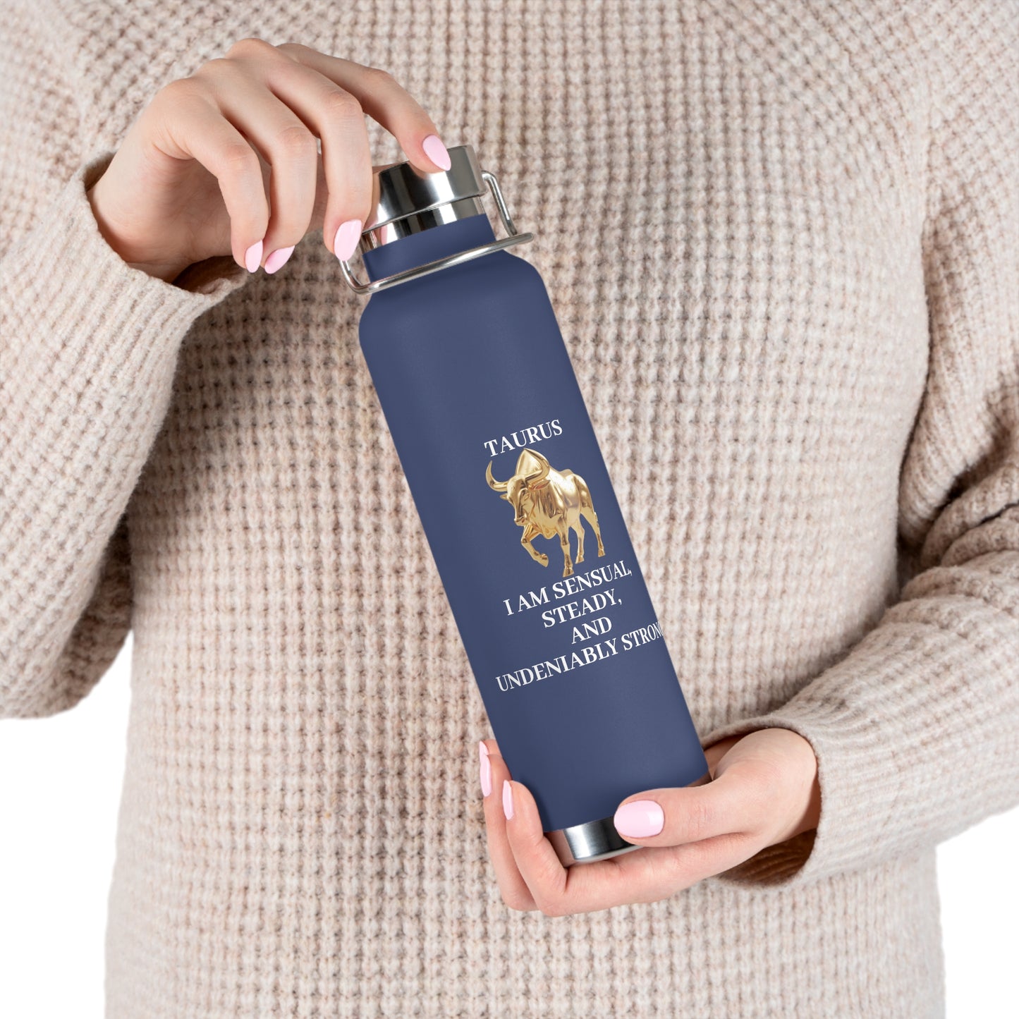 ✨🔮 Enchanted Taurus Copper Insulated Bottle – 22oz of Temperature Magic! 🔮✨