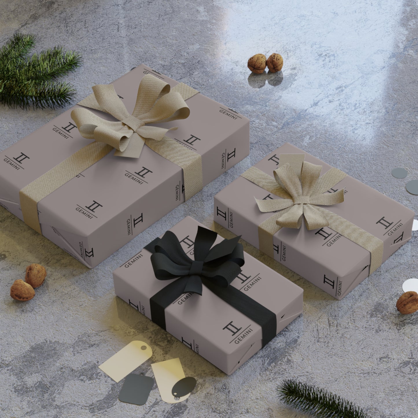 ♊ Enchanted Gemini Wrapping Paper – A Twin Spark Celebration in Every Fold ⚡✨