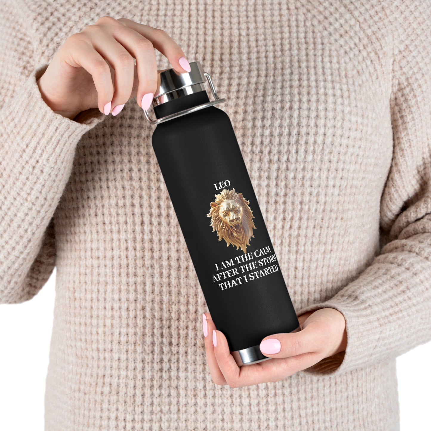 ✨🔮 Enchanted Leo Copper Insulated Bottle – 22oz of Temperature Magic! 🔮✨