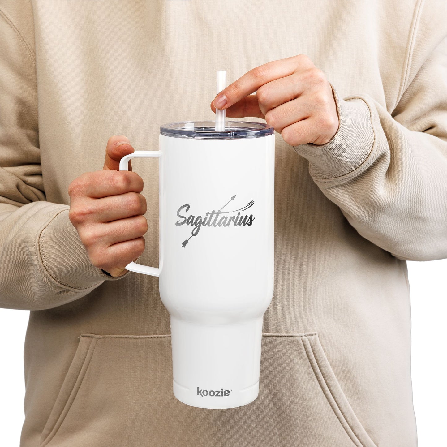 Cosmic Sagittarius Signatures ✨ 40oz Engraved Zodiac Tumbler