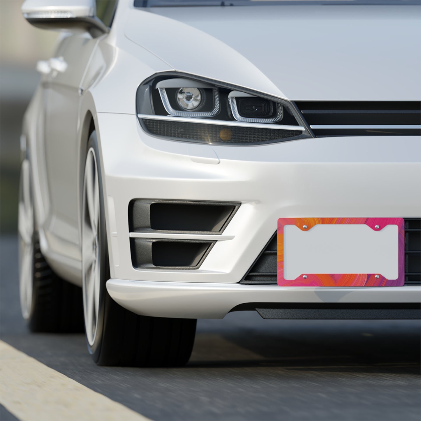 ✨🚗 The Enchanted Drive: Glossed Glory License Plate Frame – Luxury Custom Metal Accent 💎🌙