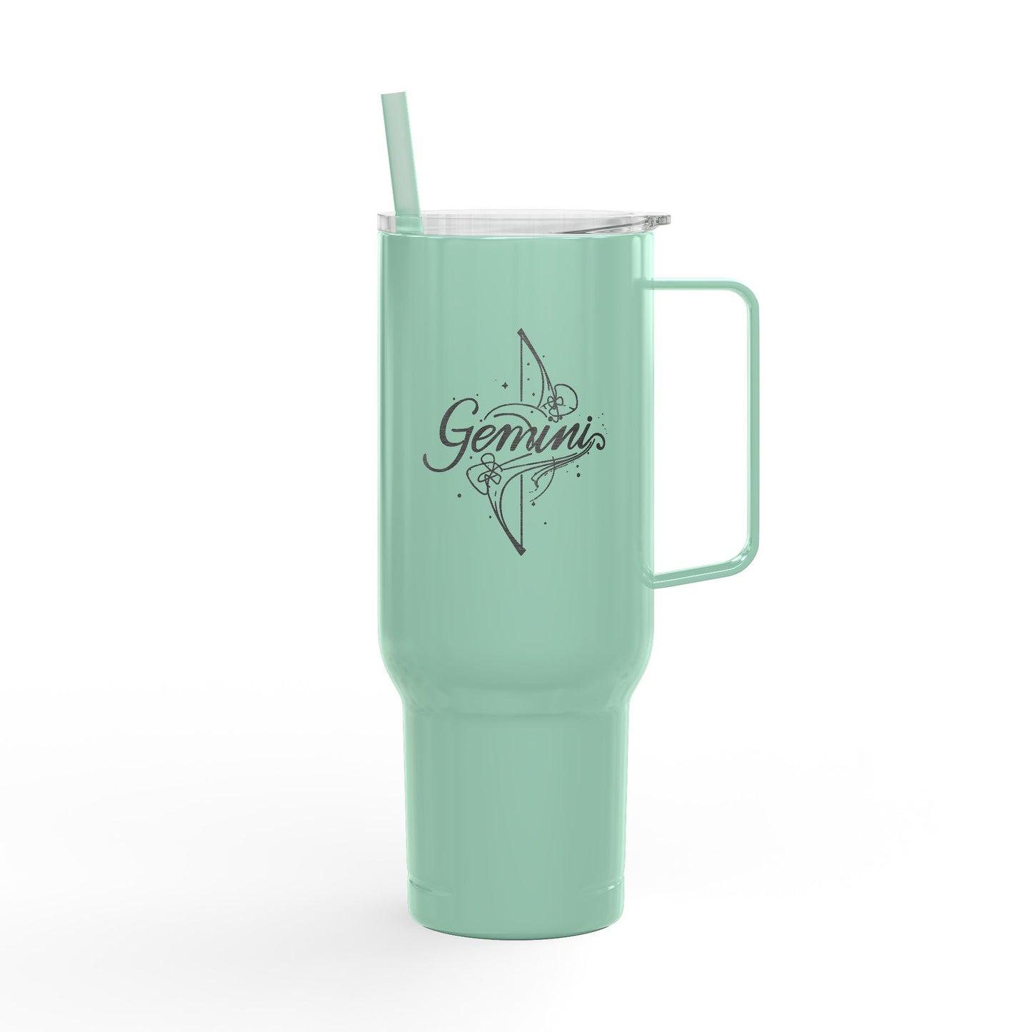 Cosmic Gemini Signatures ✨ 40oz Engraved Zodiac Tumbler