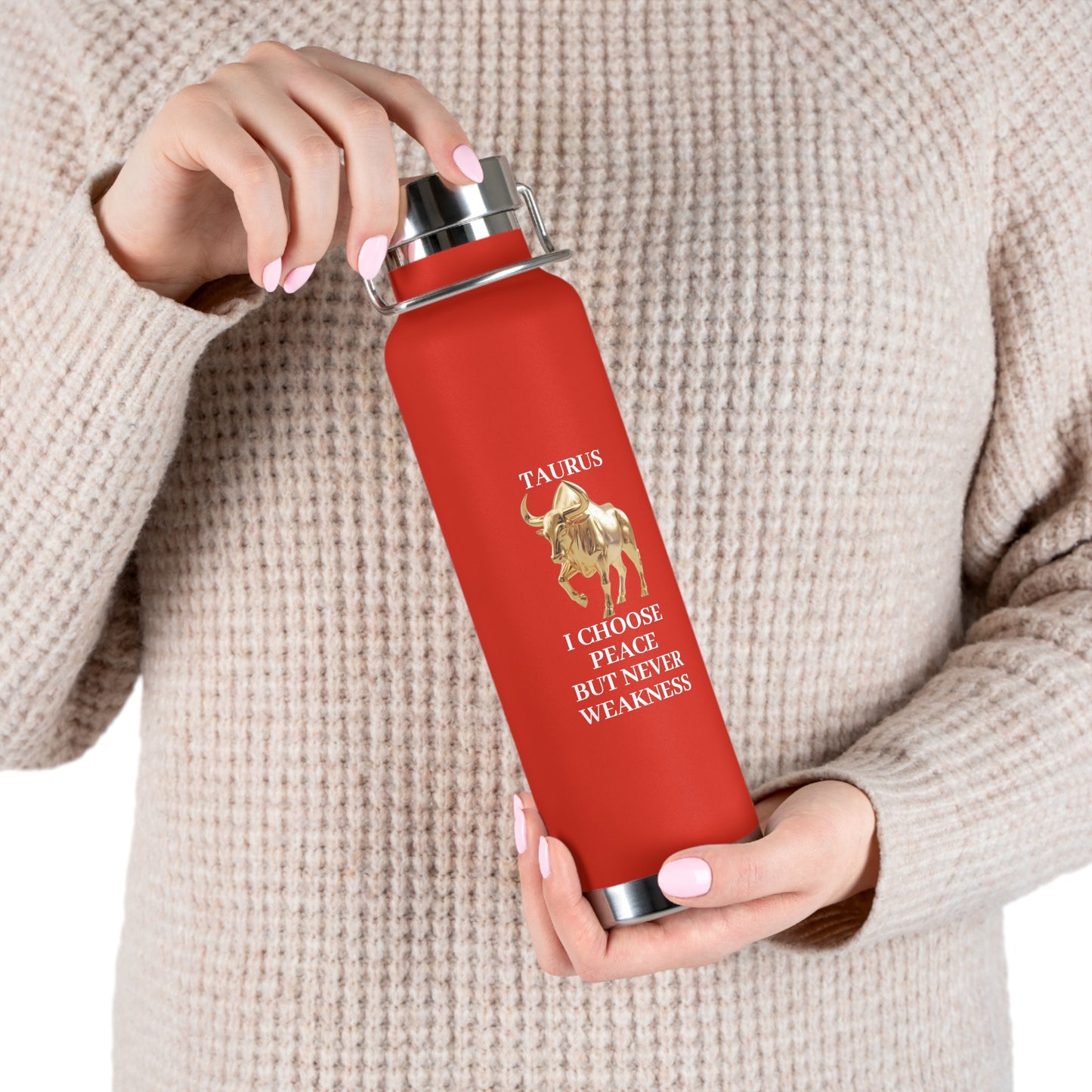 ✨🔮 Enchanted Taurus Copper Insulated Bottle – 22oz of Temperature Magic! 🔮✨