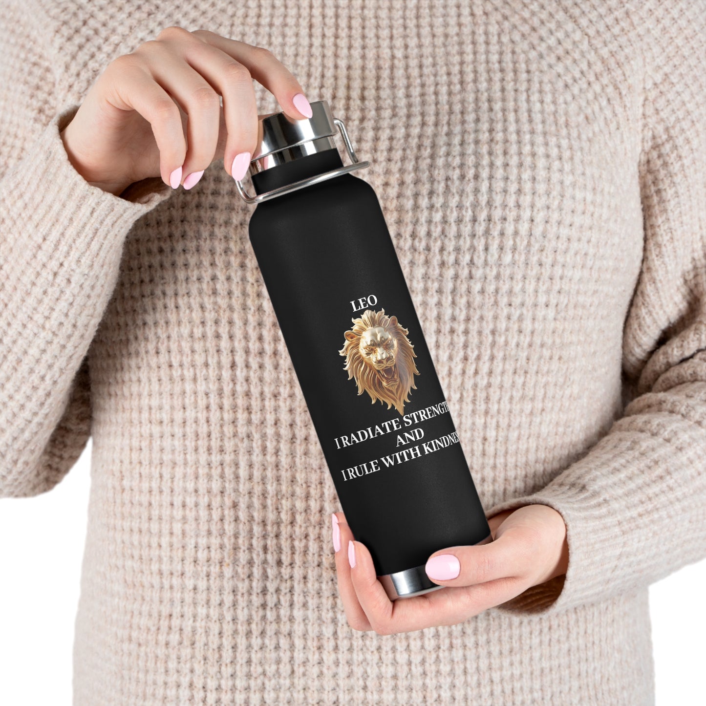 ✨🔮 Enchanted Leo Copper Insulated Bottle – 22oz of Temperature Magic! 🔮✨
