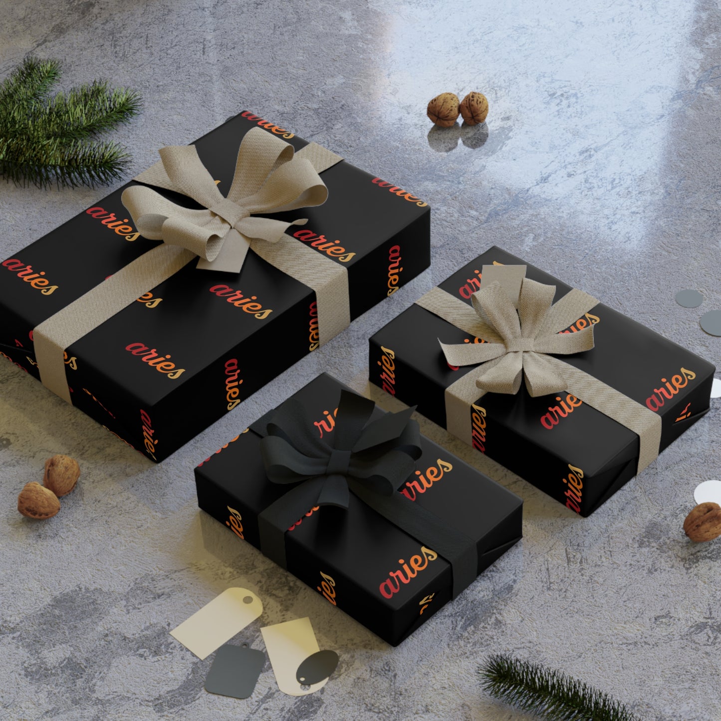 ♈ Enchanted Aries Wrapping Paper – A Bold Birthday Blaze in Every Fold 🔥✨