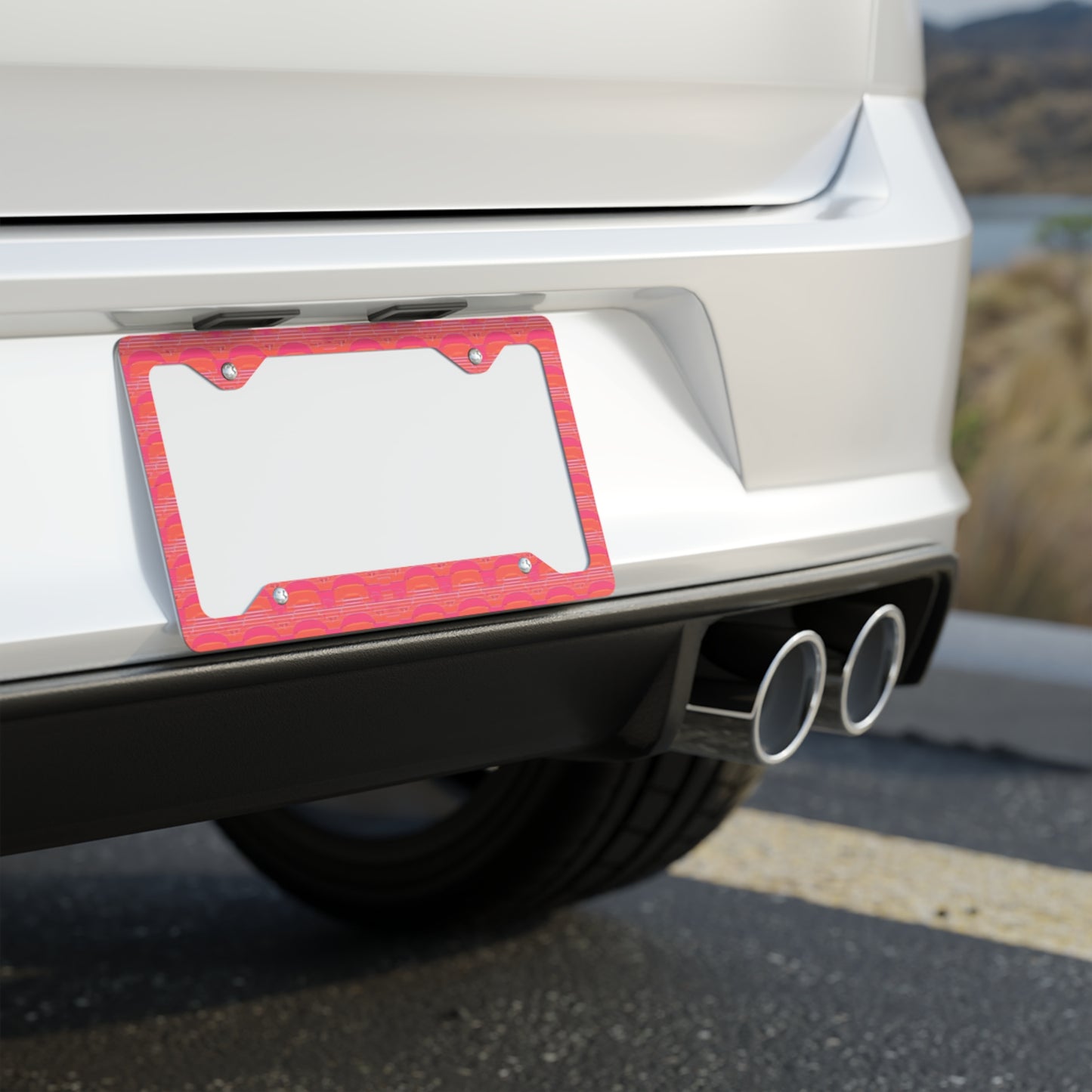 ✨🚗 The Enchanted Drive: Glossed Glory License Plate Frame – Luxury Custom Metal Accent 💎🌙