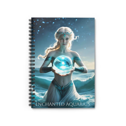 ⚡🌌 Enchanted Aquarius Zodiac Journal – A Visionary Spiral Notebook for Cosmic Dreamers & Innovators ♒📖