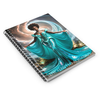 ⚡🌌 Enchanted Aquarius Zodiac Journal – A Visionary Spiral Notebook for Cosmic Dreamers & Innovators ♒📖