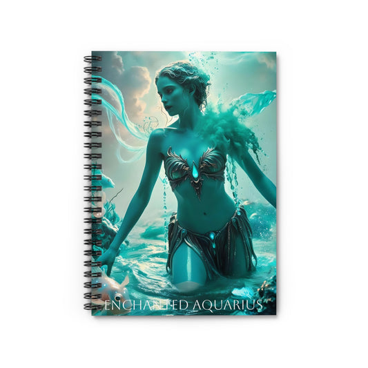 ⚡🌌 Enchanted Aquarius Zodiac Journal – A Visionary Spiral Notebook for Cosmic Dreamers & Innovators ♒📖