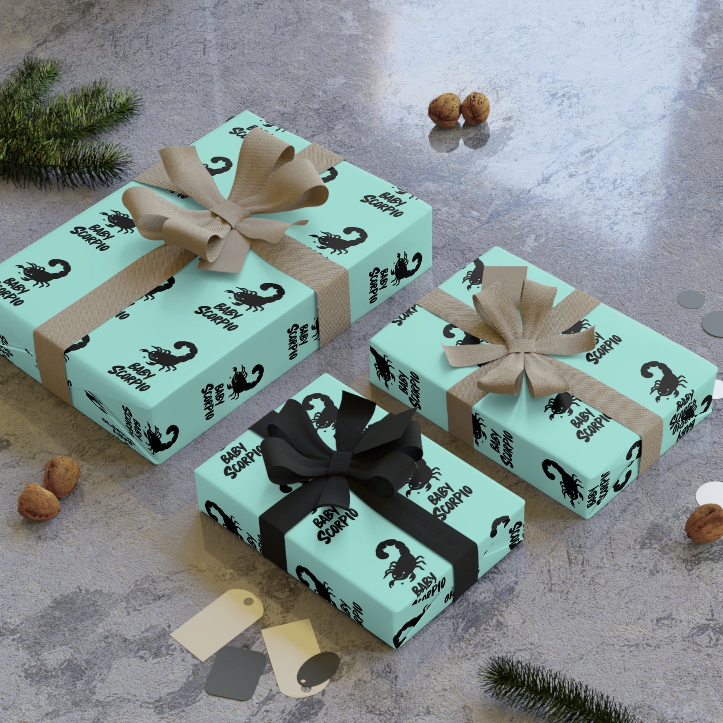 ♏ Baby Scorpio Wrapping Paper | The Enchanted Wrap™ Collection ♡