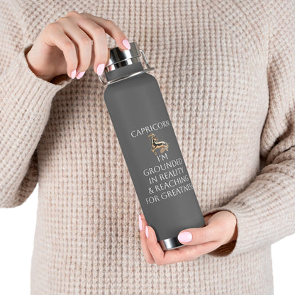 ✨🔮 Enchanted Capricorn Copper Insulated Bottle – 22oz of Temperature Magic! 🔮✨