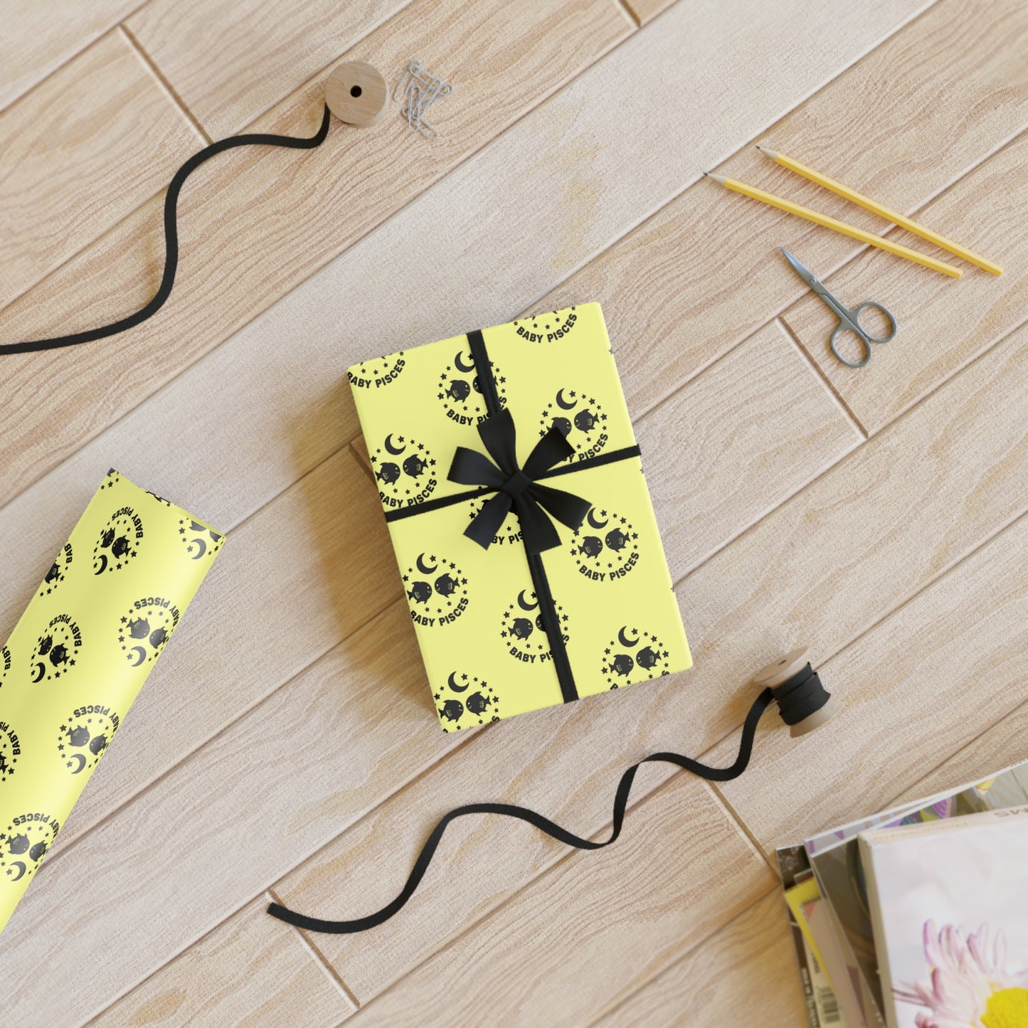 ♓ Baby Pisces Wrapping Paper | The Enchanted Wrap™ Collection ♡