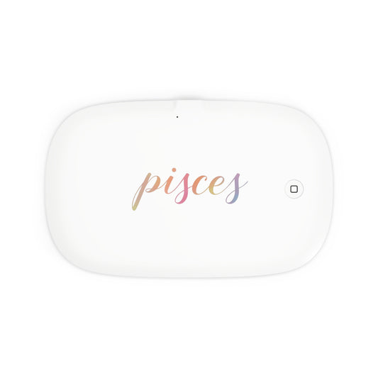 ♓ Aurora UV Phone Sanitizer & Fast Wireless Charging Pad – Pisces Edition 🌙🐟♓