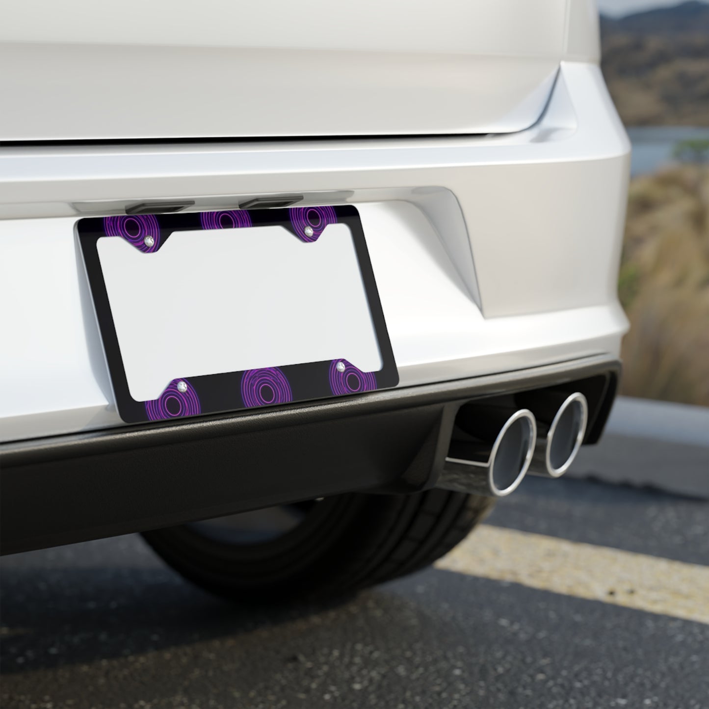 ✨🚗 The Enchanted Drive: Glossed Glory License Plate Frame – Luxury Custom Metal Accent 💎🌙
