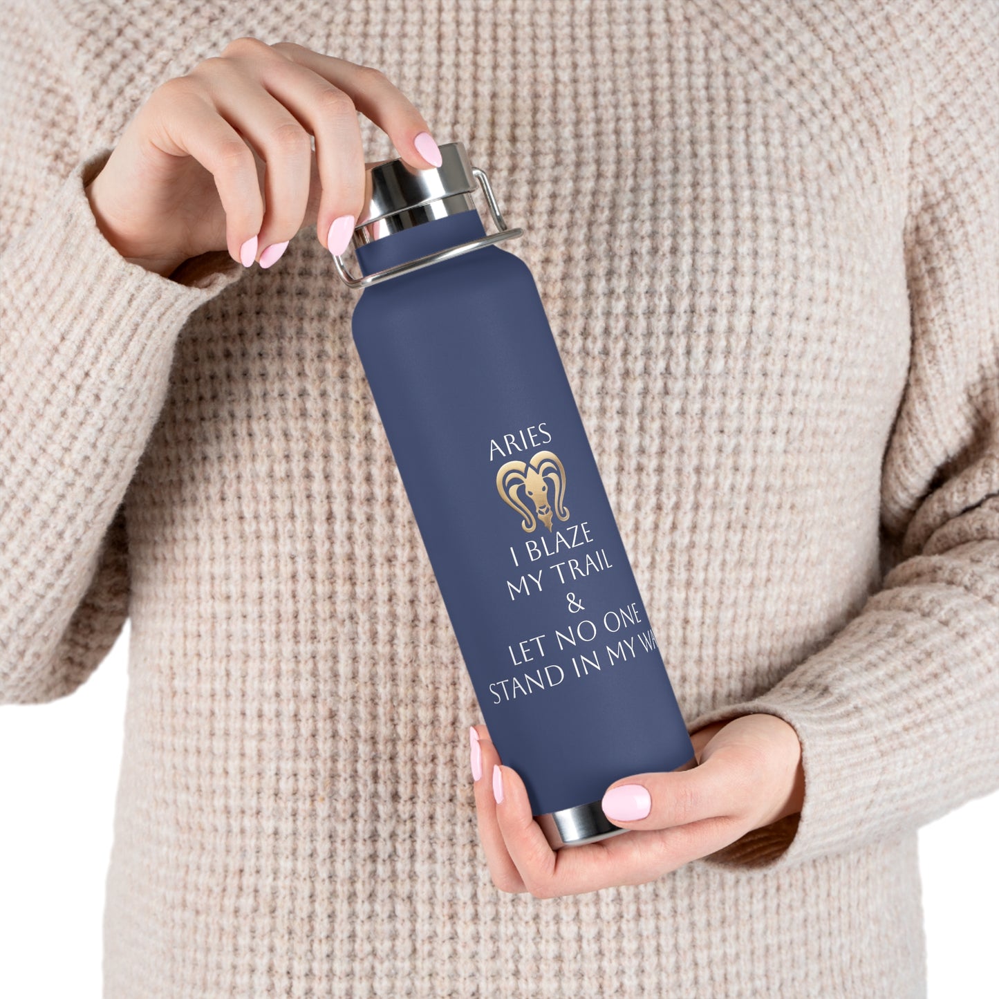 ✨🔮 Enchanted Aries Copper Insulated Bottle – 22oz of Temperature Magic! 🔮✨