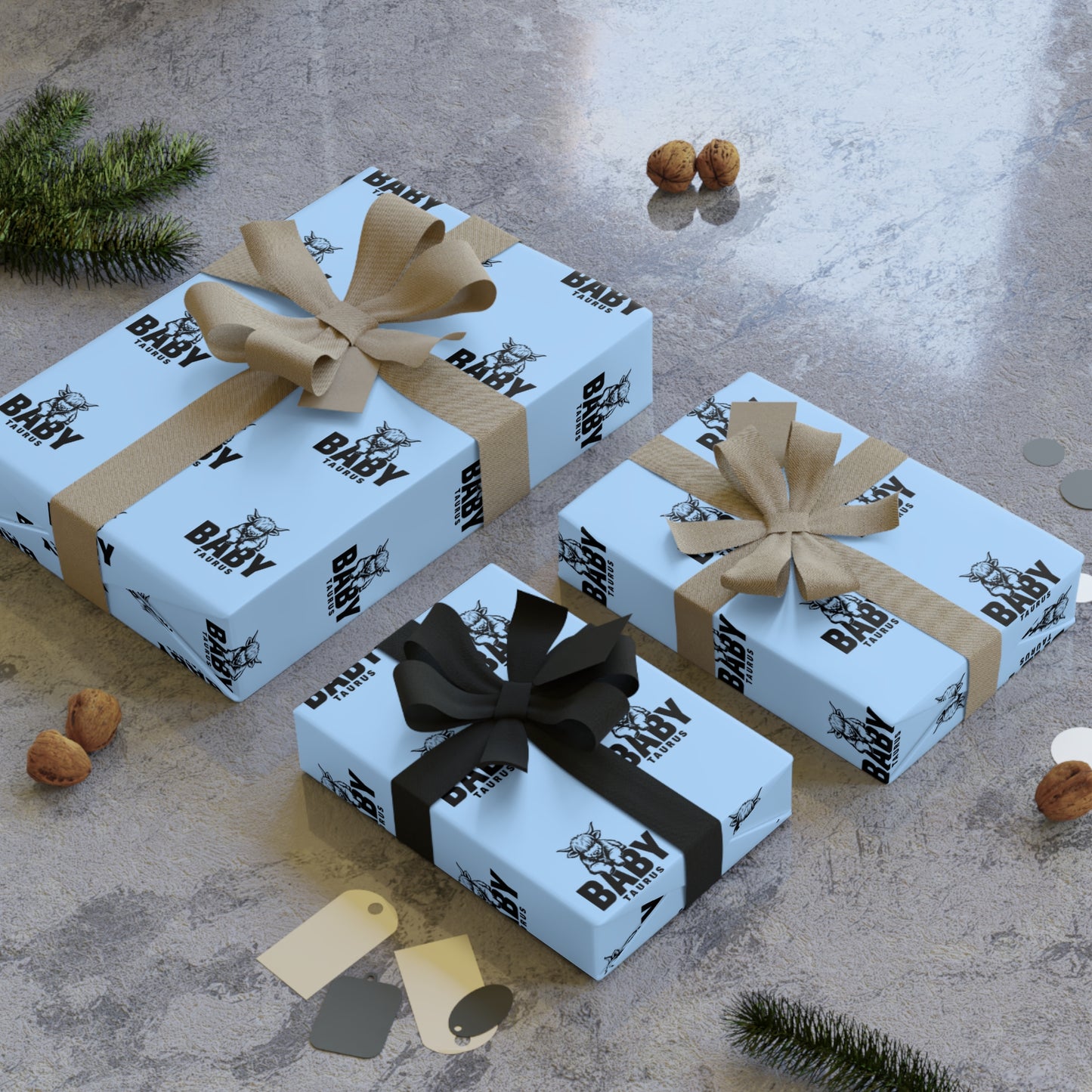 ♉ Baby Taurus Wrapping Paper | The Enchanted Wrap™ Collection ♡