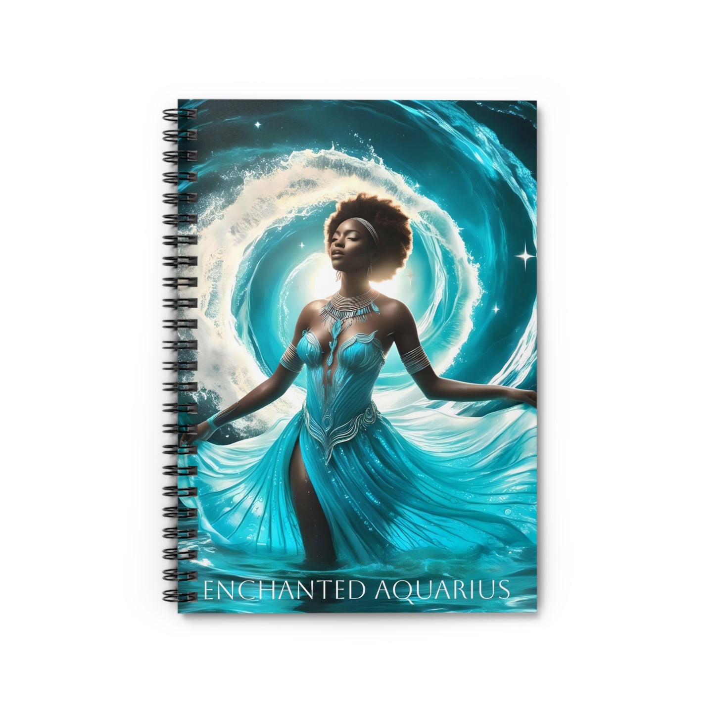 ⚡🌌 Enchanted Aquarius Zodiac Journal – A Visionary Spiral Notebook for Cosmic Dreamers & Innovators ♒📖