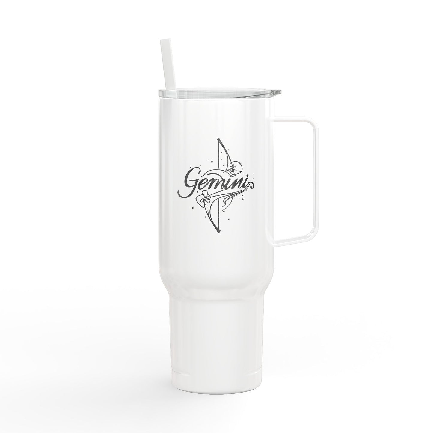 Cosmic Gemini Signatures ✨ 40oz Engraved Zodiac Tumbler