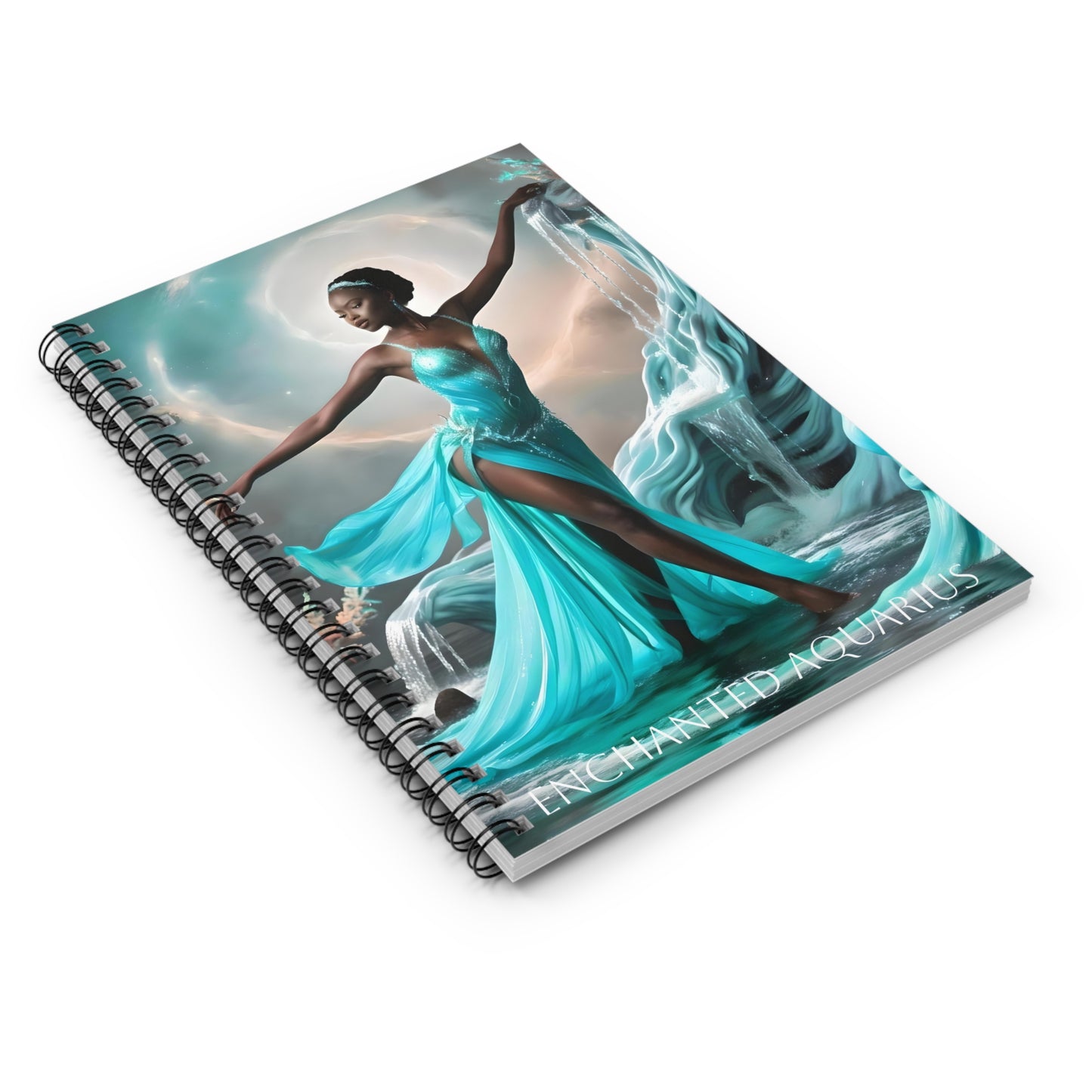 ⚡🌌 Enchanted Aquarius Zodiac Journal – A Visionary Spiral Notebook for Cosmic Dreamers & Innovators ♒📖