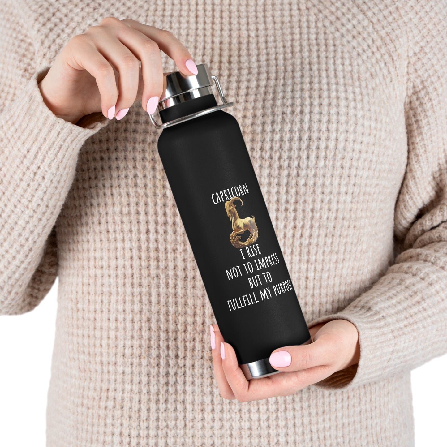 ✨🔮 Enchanted Capricorn Copper Insulated Bottle – 22oz of Temperature Magic! 🔮✨