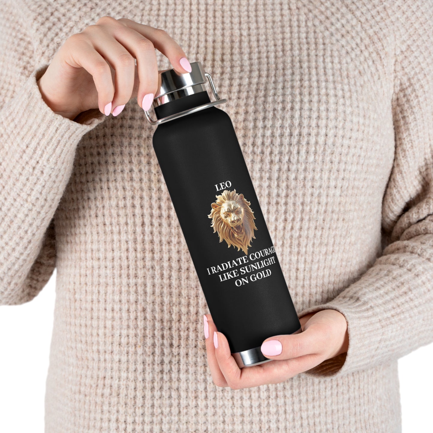 ✨🔮 Enchanted Leo Copper Insulated Bottle – 22oz of Temperature Magic! 🔮✨
