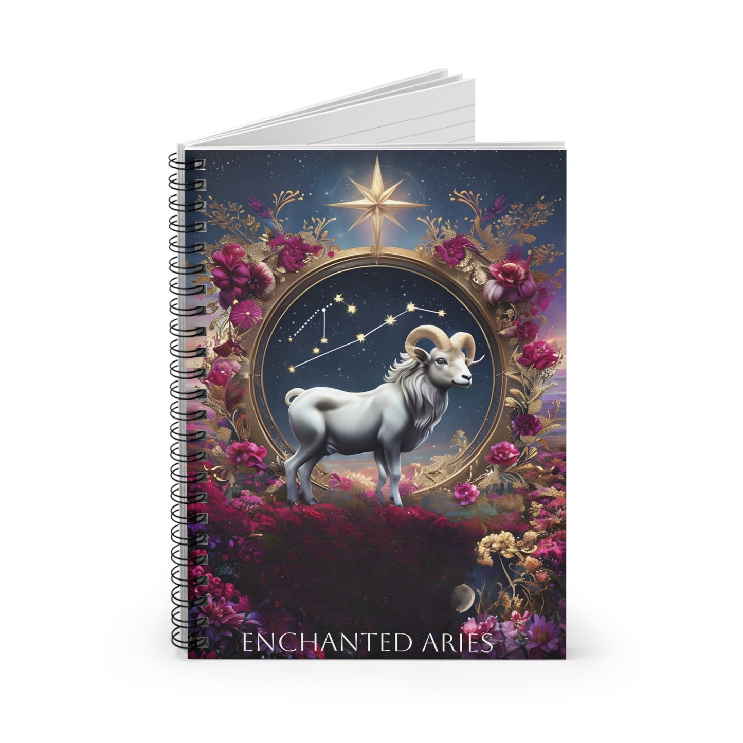 🔥🌟 Enchanted Aries Zodiac Journal – A Spirited Notebook for Bold Dreamers & Trailblazers ♈📖