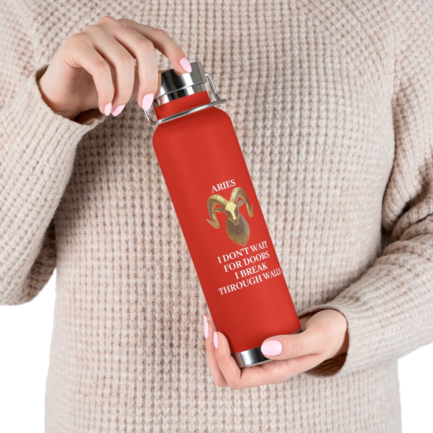 ✨🔮 Enchanted Aries Copper Insulated Bottle – 22oz of Temperature Magic! 🔮✨