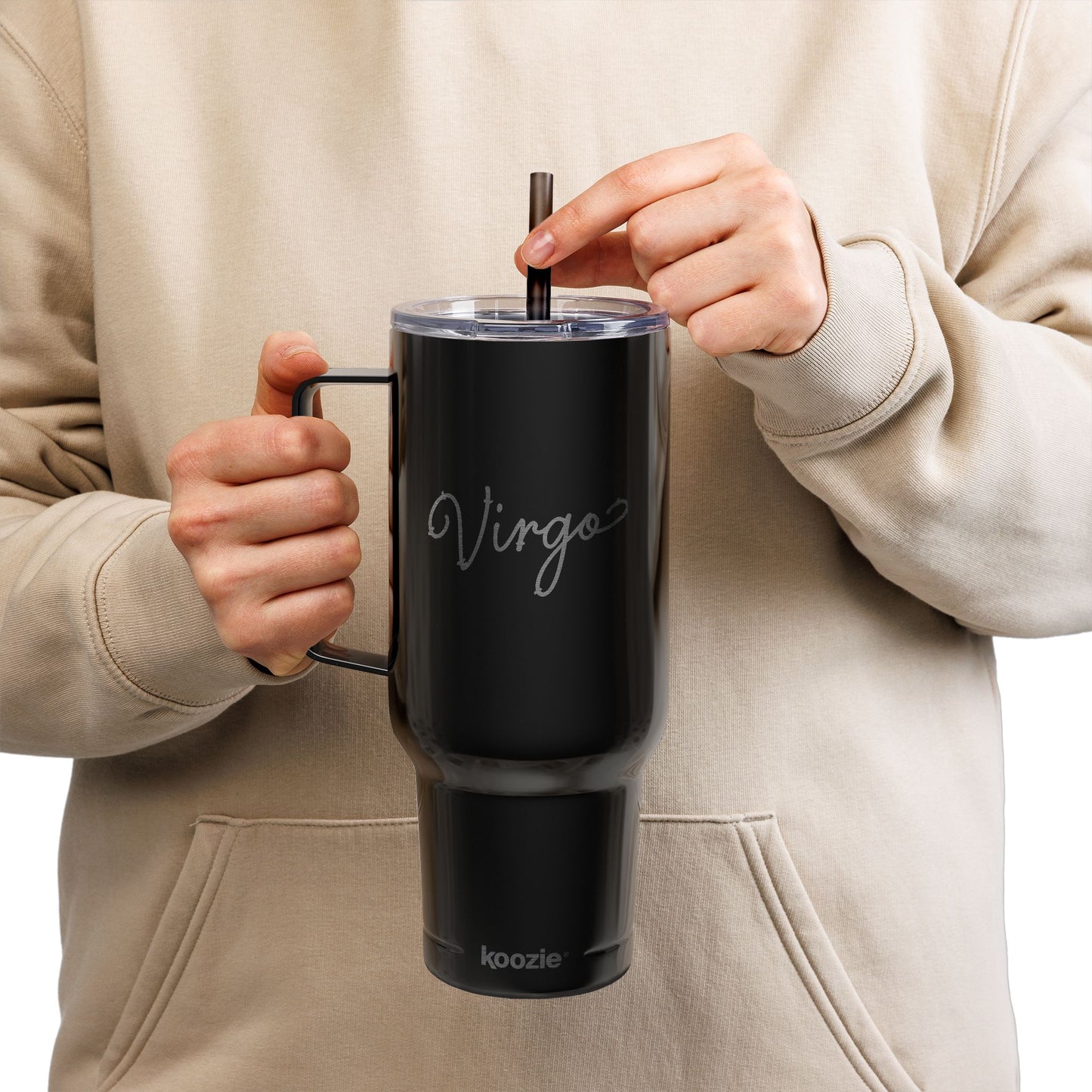 Cosmic Virgo Signatures ✨ 40oz Engraved Zodiac Tumbler